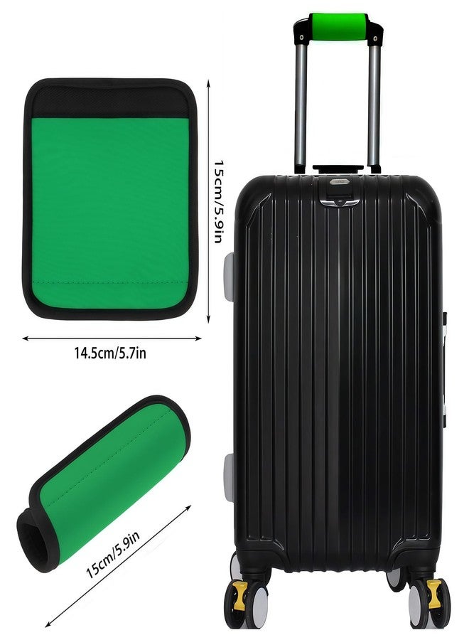 Keeshibao Luggage Handle Wrap 5 Pack, Luggage Tags |Handle Wraps|Handle Covers for Suitcase/Beach Bag/Backpacks, Bright Suitcase Identifiers Travel Accessories for Airplane (Green x 5) - Image 2